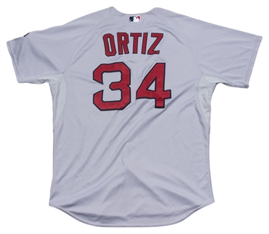 2014 David Ortiz Game Used & Photo Matched Boston Red Sox Road Jersey Worn While Breaking Ted Williams Red Sox Record For Seasons Hitting 30 Home Runs & 100 RBI (MLB Authenticated & MeiGray)